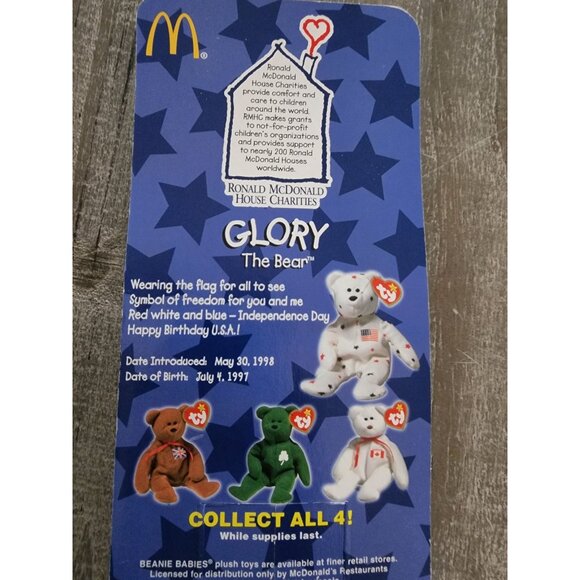Ty Beanie Babies Maple & Glory The Bear McDonalds Collectible Set - Picture 11 of 11